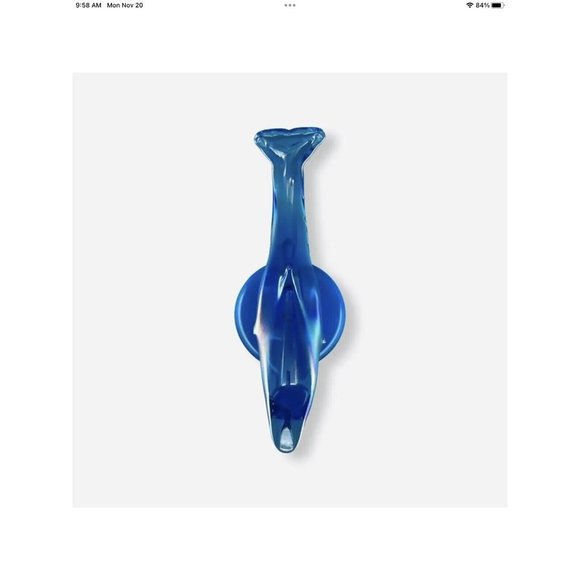 VTG Handmade Grandma Bluebirds Ron Roy Signed Dolphin Figurine Art Glass USA HTF - Picture 4 of 15